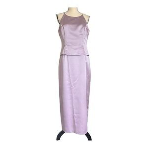 Michael Angelo Lavender Satin Formal Dress Size 12